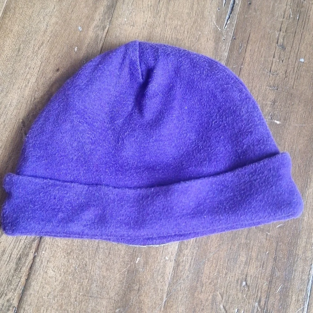 NFL Ravens Purple Baby Beanie with Team Logo